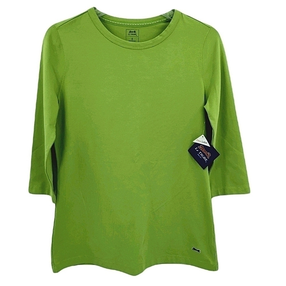 Le Tigre NWT Women's Small Lime Green Cotton Top